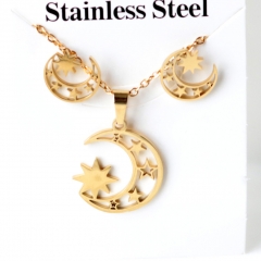 Stainless steel jewelry Earrings and necklaces set Wholesale