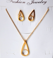 Stainless steel jewelry Necklace Earrings set Wholesale
