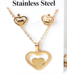 Stainless steel jewelry Earrings and necklaces set Wholesale