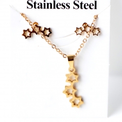 Stainless steel jewelry Earrings and necklaces set Wholesale