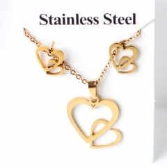 Stainless steel jewelry Earrings and necklaces set Wholesale