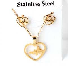 Stainless steel jewelry Earrings and necklaces set Wholesale