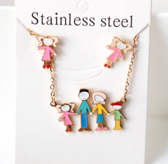 Stainless steel jewelry Necklace Earrings set Wholesale