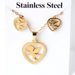 Stainless steel jewelry Earrings and necklaces set Wholesale