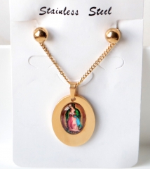 Stainless steel jewelry Necklace Earrings set Wholesale