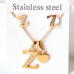 Stainless steel jewelry Necklace Earrings  set Wholesale