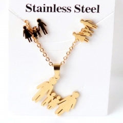 Stainless steel jewelry Earrings and necklaces set Wholesale