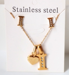 Stainless steel jewelry Necklace Earrings  set Wholesale
