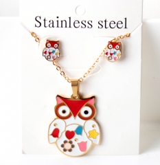 Stainless steel jewelry Necklace Earrings set Wholesale