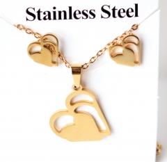 Stainless steel jewelry Earrings and necklaces set Wholesale