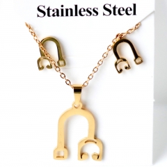 Stainless steel jewelry Earrings and necklaces set Wholesale