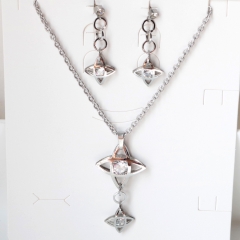 Stainless steel jewelry Necklace Earrings  set Wholesale