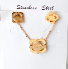 Stainless steel jewelry Necklace Earrings set Wholesale