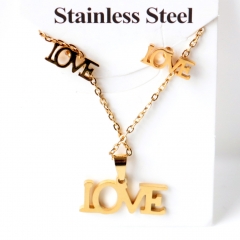Stainless steel jewelry Earrings and necklaces set Wholesale