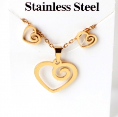Stainless steel jewelry Earrings and necklaces set Wholesale