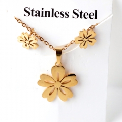 Stainless steel jewelry Earrings and necklaces set Wholesale