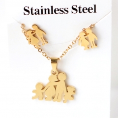 Stainless steel jewelry Earrings and necklaces set Wholesale