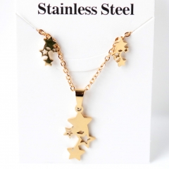 Stainless steel jewelry Earrings and necklaces set Wholesale