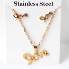Stainless steel jewelry Earrings and necklaces set Wholesale