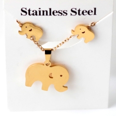 Stainless steel jewelry Earrings and necklaces set Wholesale