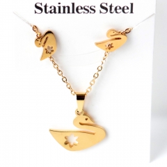 Stainless steel jewelry Earrings and necklaces set Wholesale