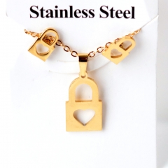Stainless steel jewelry Earrings and necklaces set Wholesale
