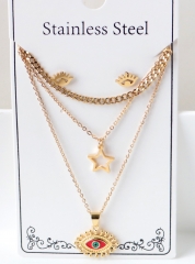 Stainless steel jewelry Necklace Earrings set Wholesale