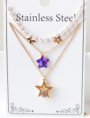 Stainless steel jewelry Necklace Earrings set Wholesale