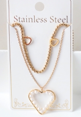 Stainless steel jewelry Necklace Earrings set Wholesale