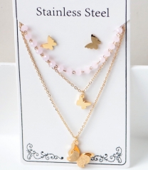 Stainless steel jewelry Necklace Earrings set Wholesale