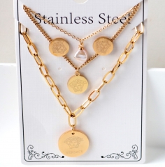 Stainless steel jewelry Necklace Earrings set Wholesale