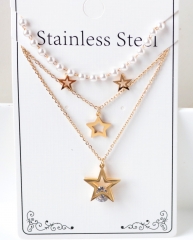 Stainless steel jewelry Necklace Earrings set Wholesale