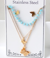 Stainless steel jewelry Necklace Earrings set Wholesale