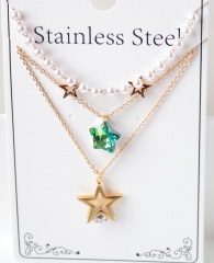 Stainless steel jewelry Necklace Earrings set Wholesale