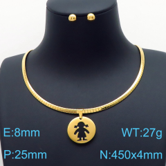 Stainless steel jewelry Necklace Earrings set Wholesale