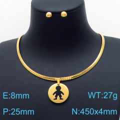 Stainless steel jewelry Necklace Earrings set Wholesale