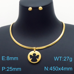 Stainless steel jewelry Necklace Earrings set Wholesale