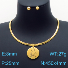 Stainless steel jewelry Necklace Earrings set Wholesale