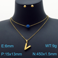 Stainless steel jewelry Necklace Earrings set Wholesale