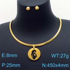 Stainless steel jewelry Necklace Earrings set Wholesale