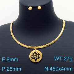Stainless steel jewelry Necklace Earrings set Wholesale