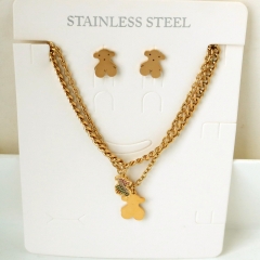 Stainless steel jewelry Necklace Earrings set Wholesale