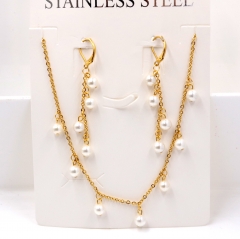 Stainless steel jewelry Necklace Earrings set Wholesale