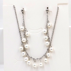 Stainless steel jewelry Necklace Earrings set Wholesale