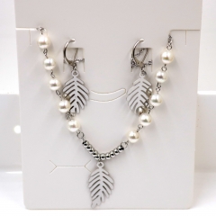 Stainless steel jewelry Necklace Earrings set Wholesale