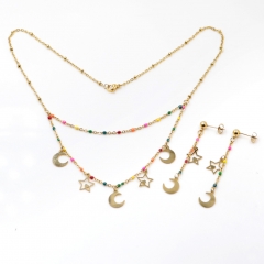 Stainless steel jewelry Necklace Earrings set Wholesale