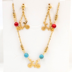 Stainless steel jewelry Necklace Earrings set Wholesale