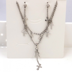 Stainless steel jewelry Necklace Earrings set Wholesale
