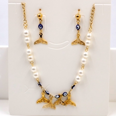 Stainless steel jewelry Necklace Earrings set Wholesale