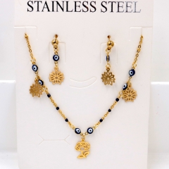Stainless steel jewelry Necklace Earrings set Wholesale
